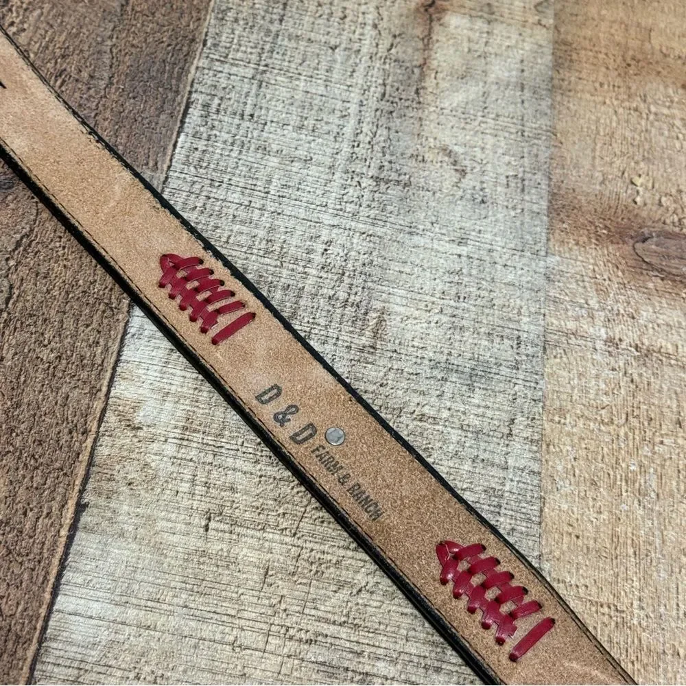 D&D farm and ranch youth‎ western black leather belt 26